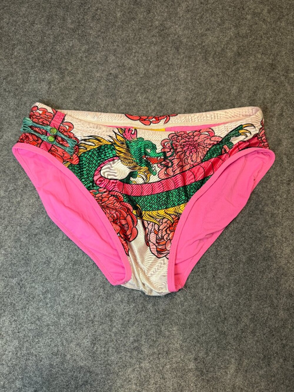 Tight Toms Men's Dragon Print Swim Brief Size Medium